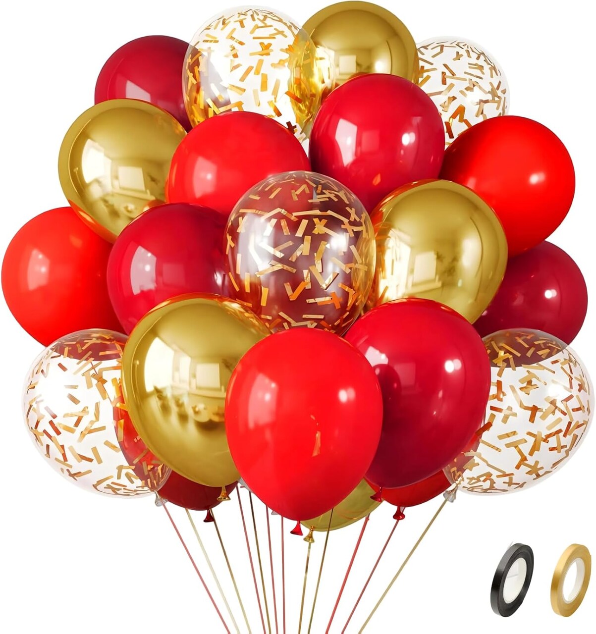 red and gold latex balloons(Red Gold)13.58 x 9.64 x 0.47 inches